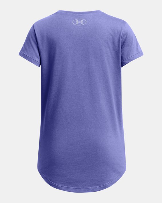 Haut à manches courtes et motif UA Sportstyle pour fille, Purple, pdpMainDesktop image number 1